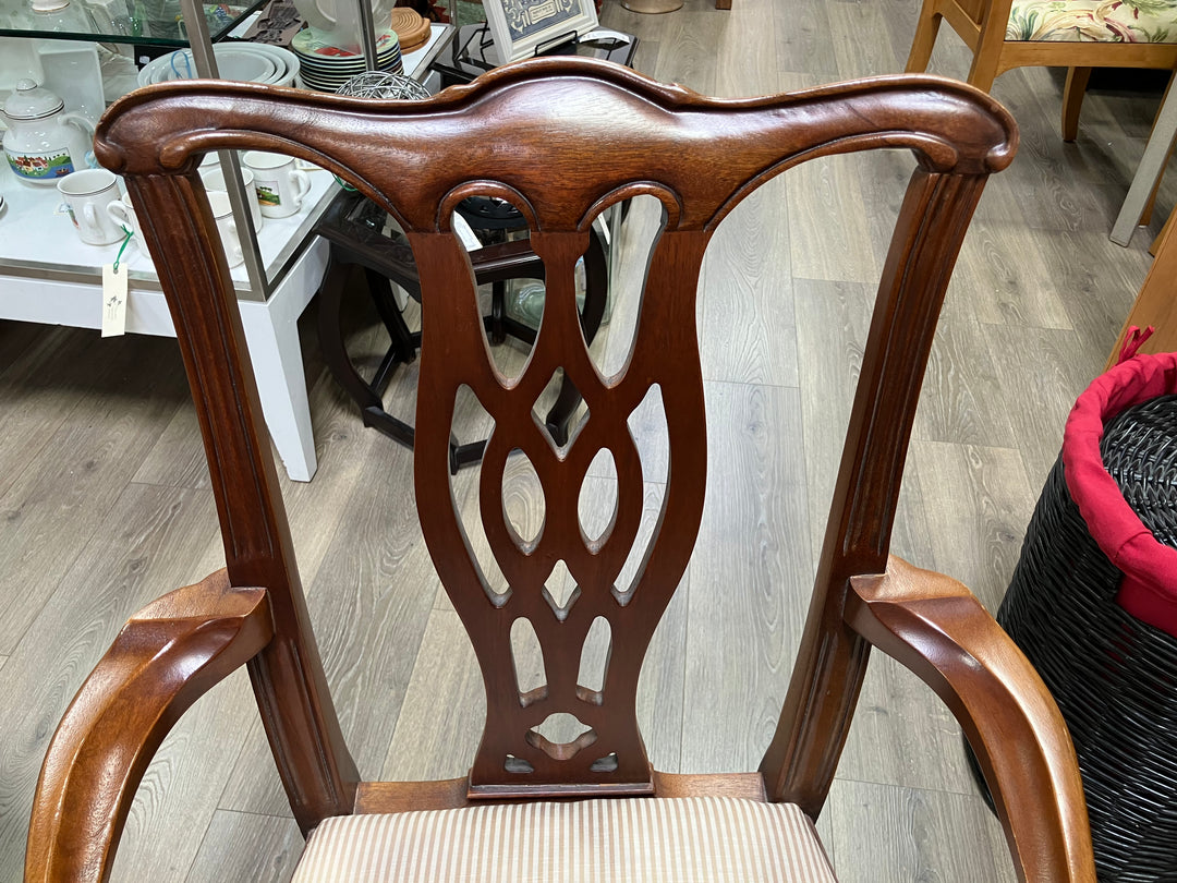 Vintage Chippendale Style Arm Chair