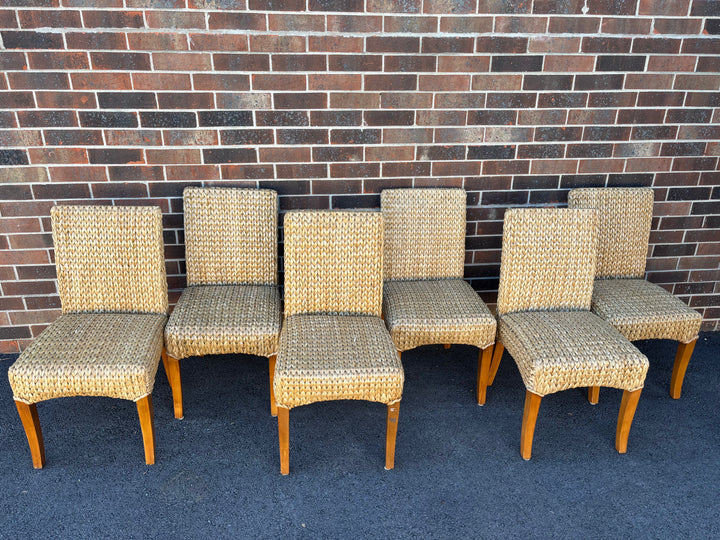 Six Pottery Barn Dining Chairs