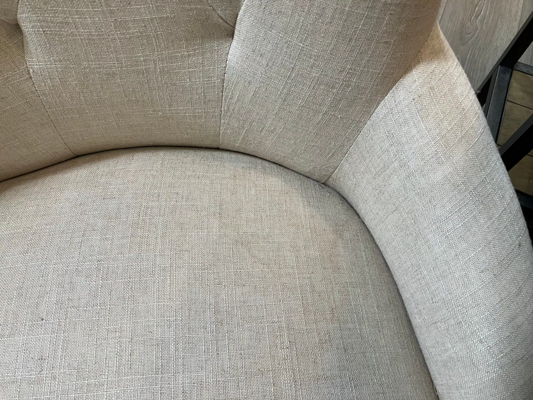 Tufted Linen Occasional Chair