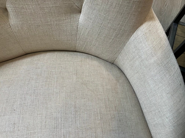 Tufted Linen Occasional Chair