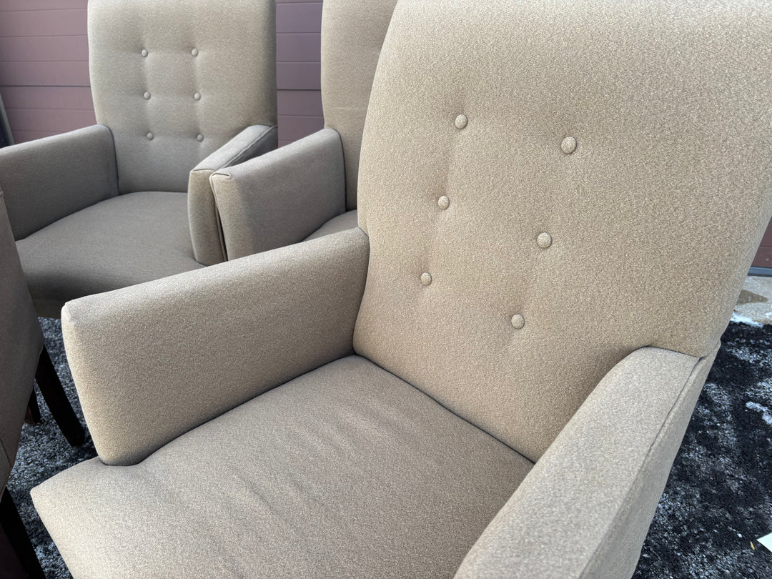 Four Tan Dining Chairs