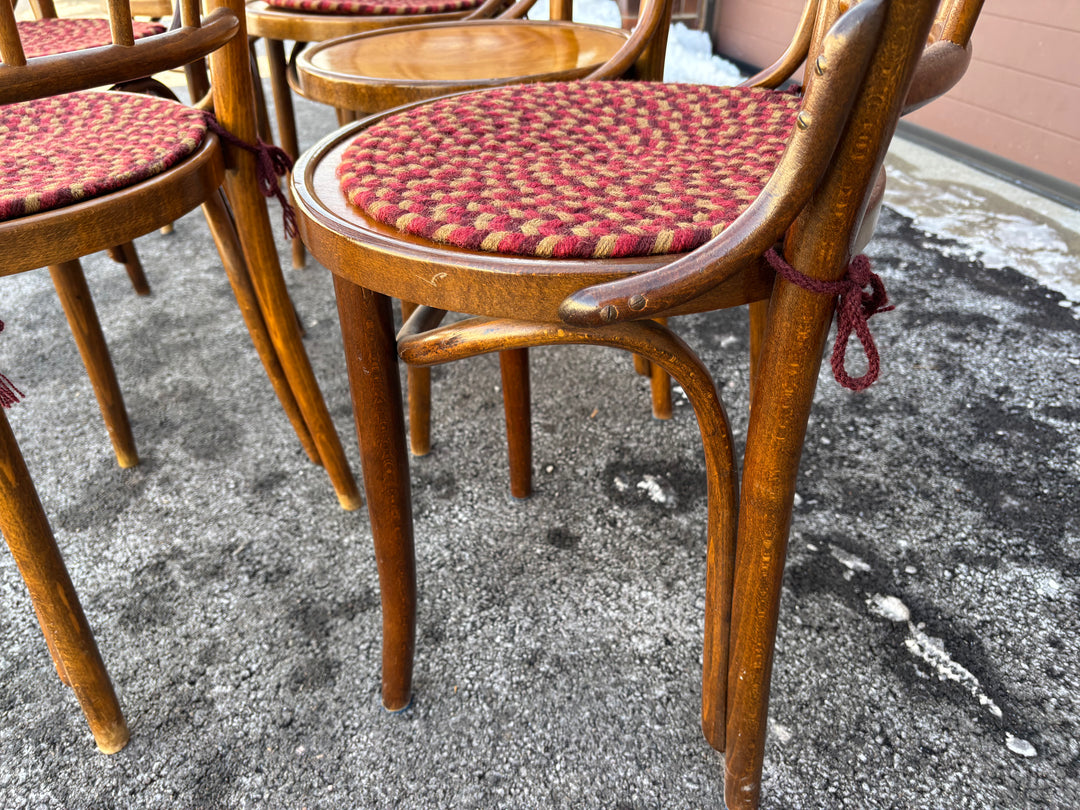 Six Bent Wood Dining Chairs
