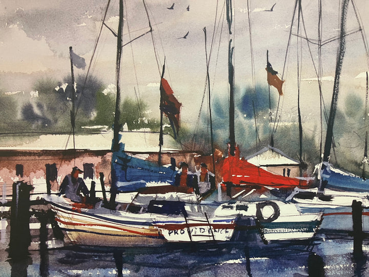 "Menominee Marina" Canvas Print