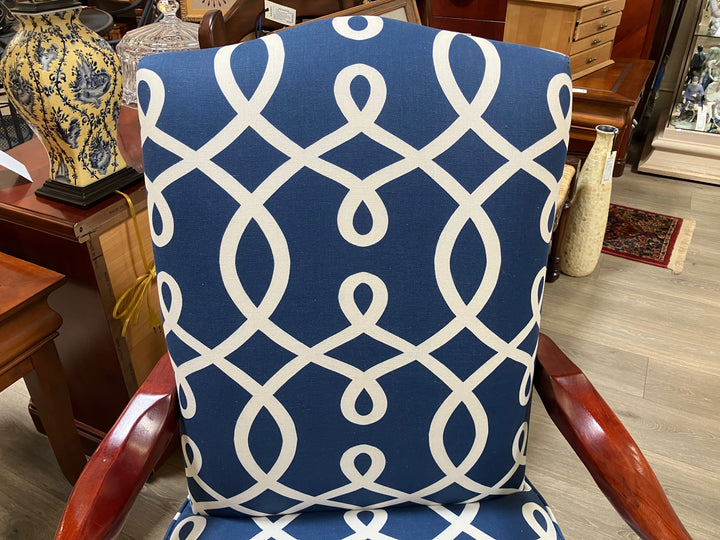 Navy & White Arm Chair