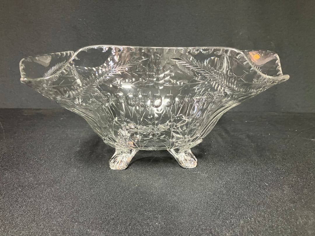 Vintage Glass Centerpiece Bowl