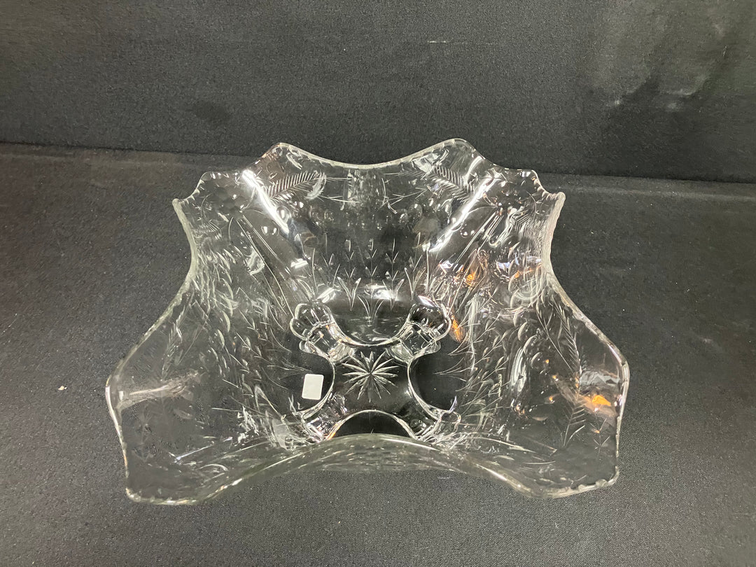 Vintage Glass Centerpiece Bowl