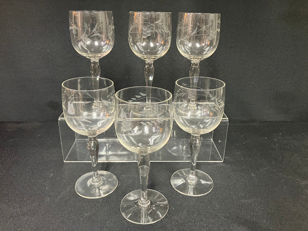 Etched Wine Glasses