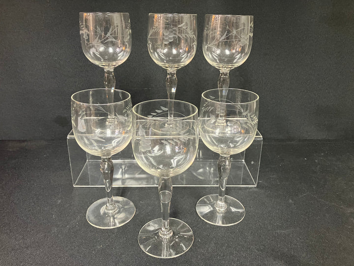 Etched Wine Glasses