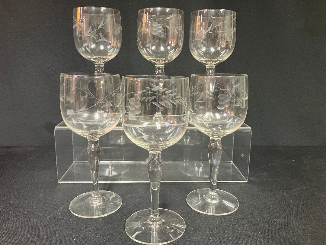 Etched Wine Glasses