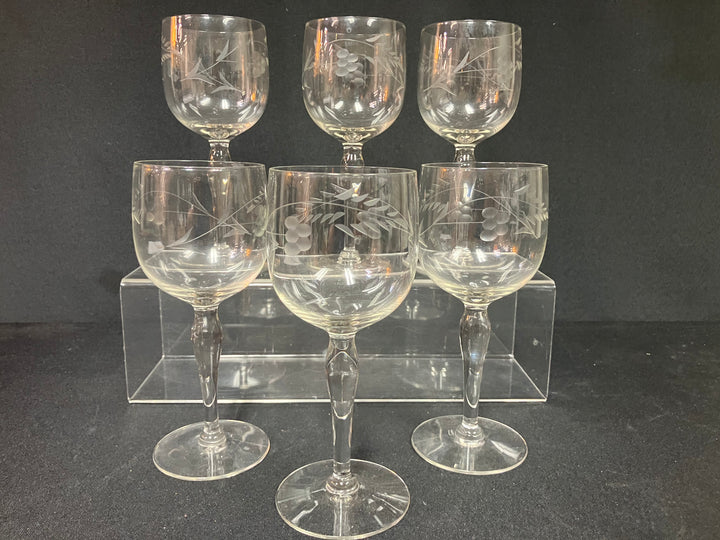 Etched Wine Glasses