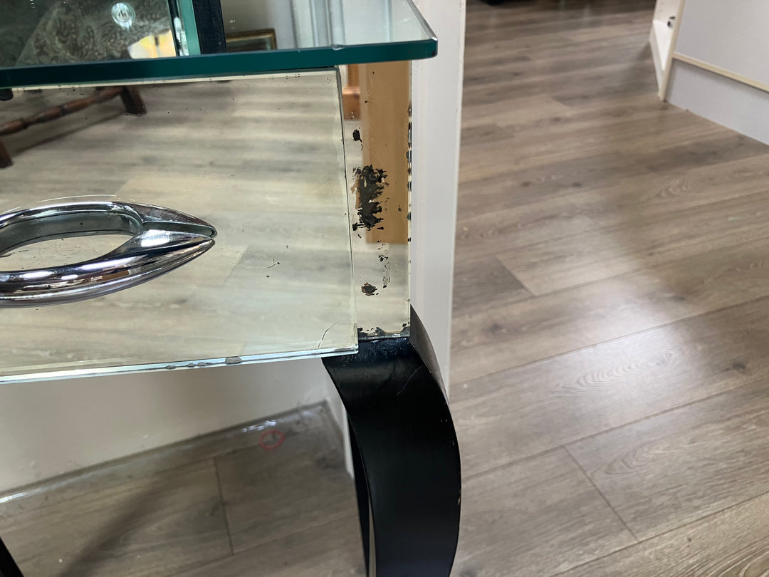 Mirrored Vanity with Trifold Mirror