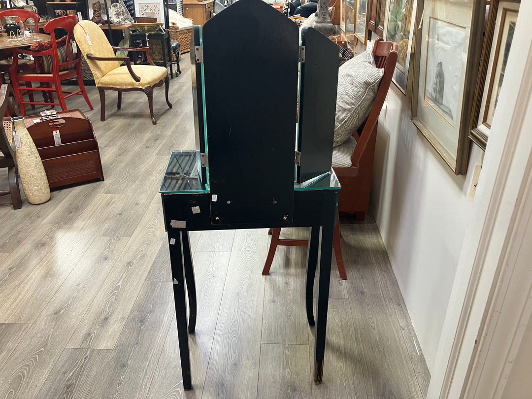 Mirrored Vanity with Trifold Mirror