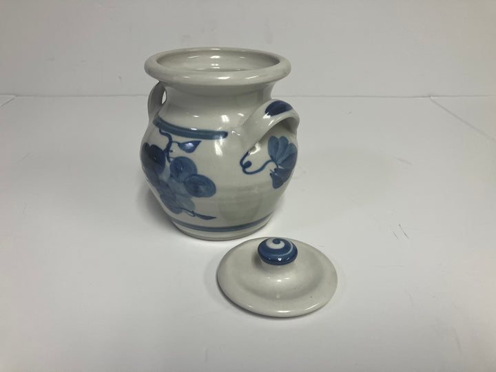 Simon Pearce Lidded Pottery Jar