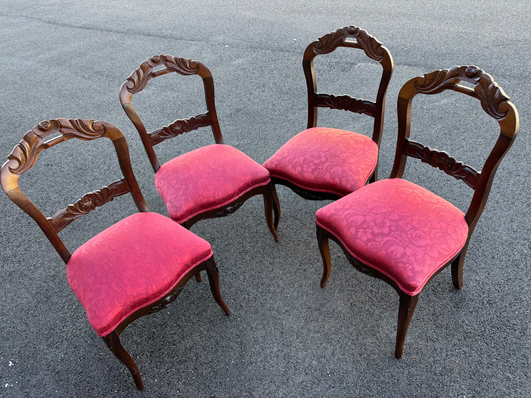 Four Vintage Mahogany Dining Chairs