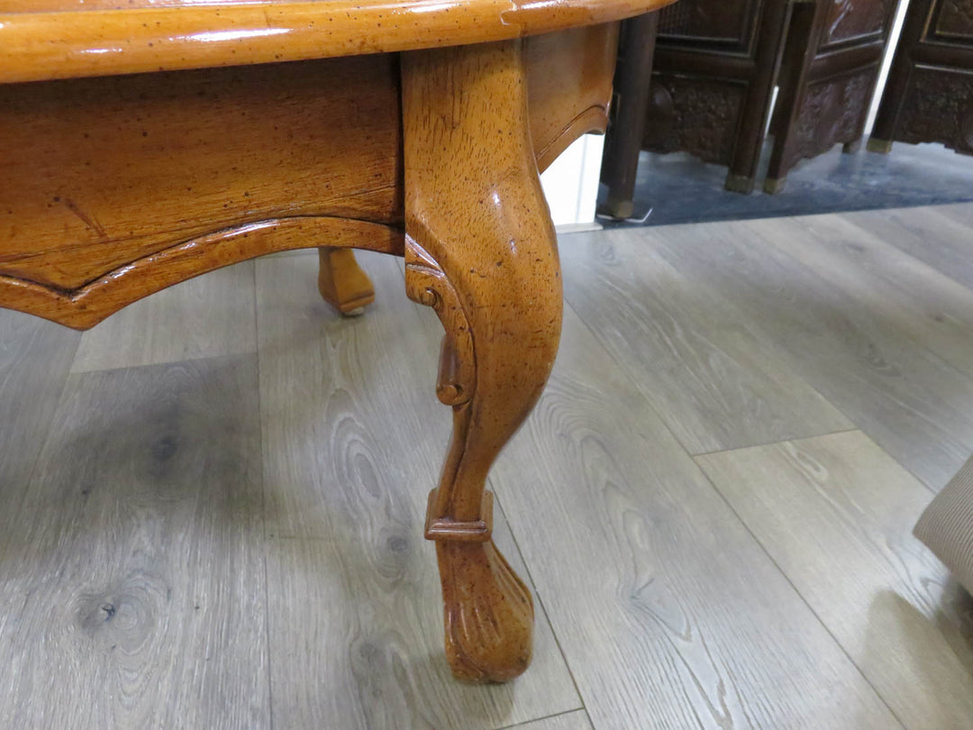 Oval Glass Topped Coffee Table