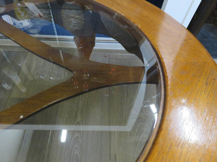 Oval Glass Topped Coffee Table