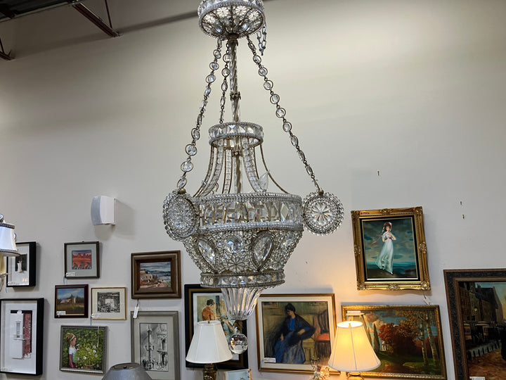 Magnificent Italian Beaded Crystal Chandelier