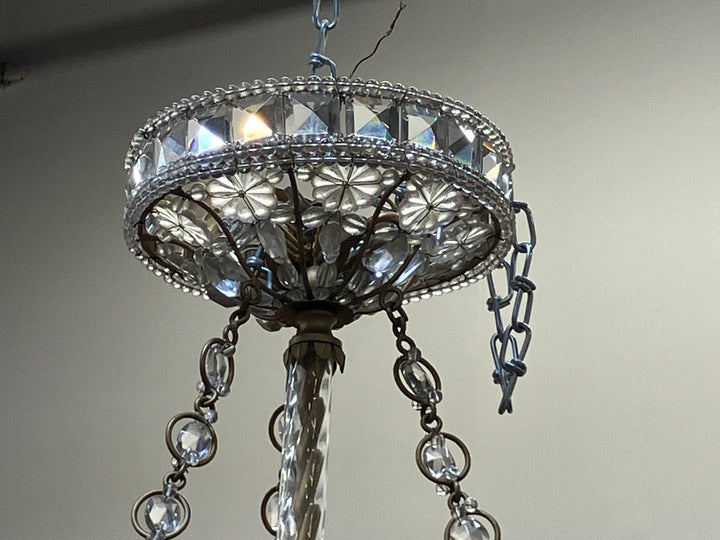 Magnificent Italian Beaded Crystal Chandelier