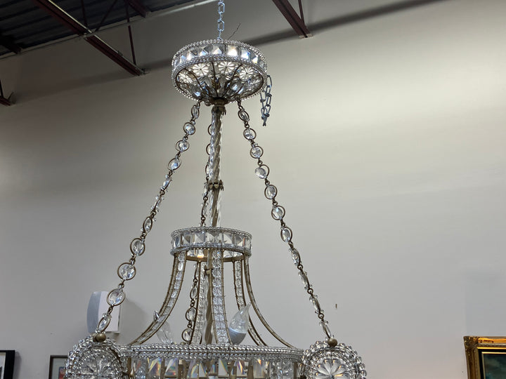 Magnificent Italian Beaded Crystal Chandelier
