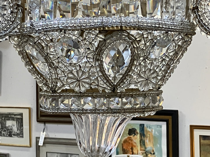 Magnificent Italian Beaded Crystal Chandelier