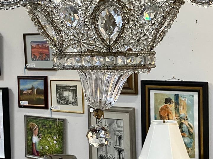 Magnificent Italian Beaded Crystal Chandelier