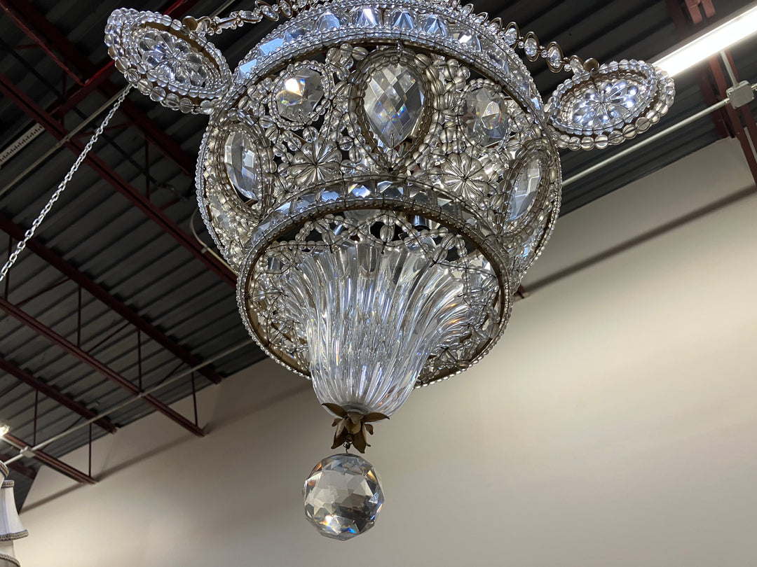 Magnificent Italian Beaded Crystal Chandelier