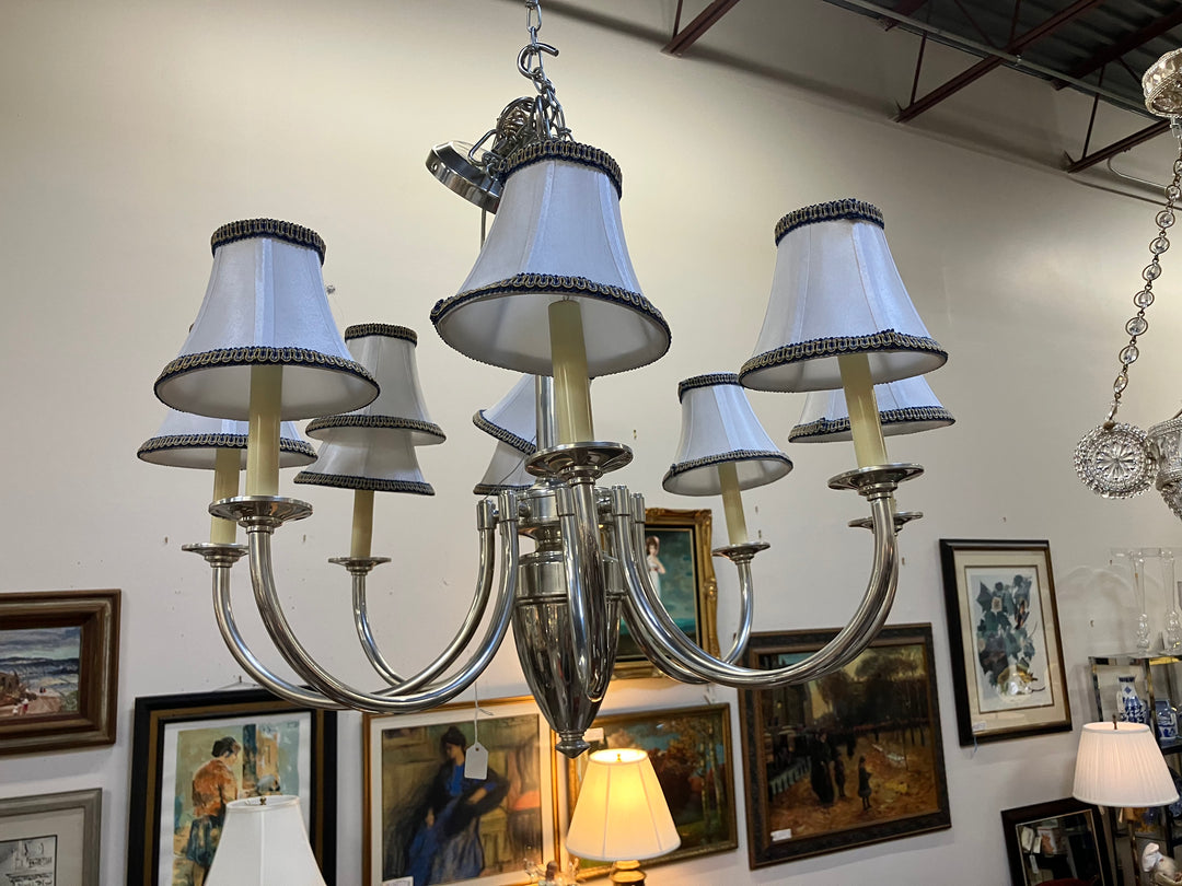 Silvertone Eight Arm Chandelier