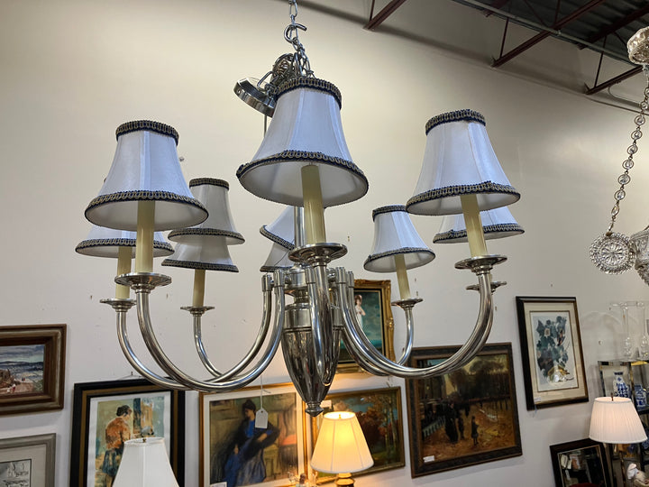 Silvertone Eight Arm Chandelier