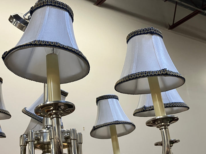 Silvertone Eight Arm Chandelier