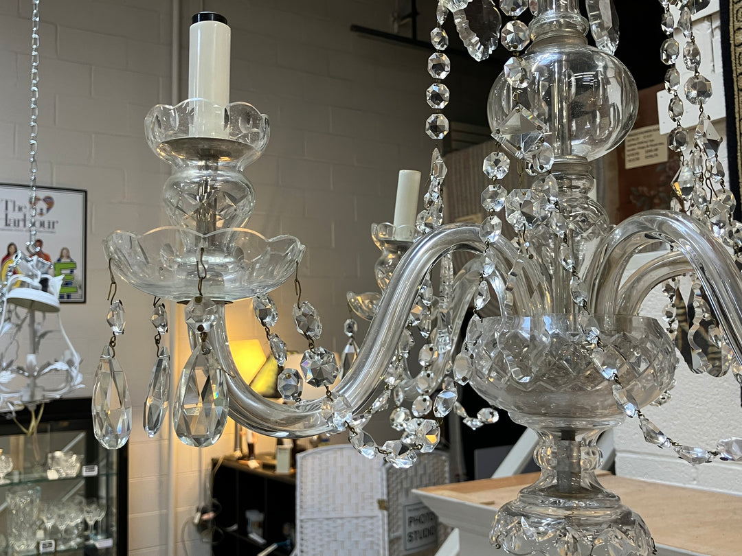 Cascading Crystal 5 Arm Chandelier