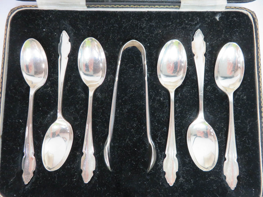 Sterling Silver Tongs and Spoon Set
