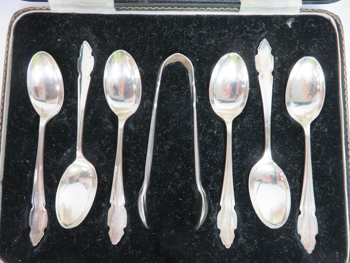 Sterling Silver Tongs and Spoon Set