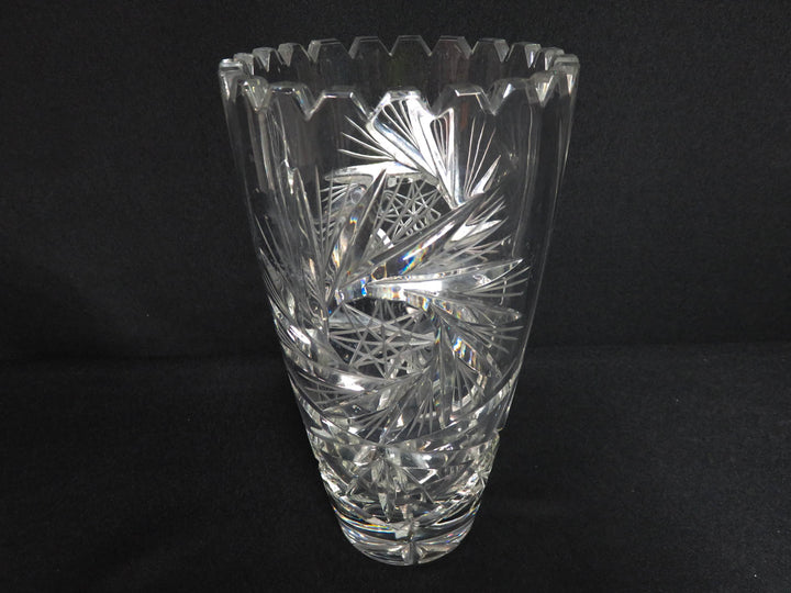 Vintage Pinwheel Crystal Vase