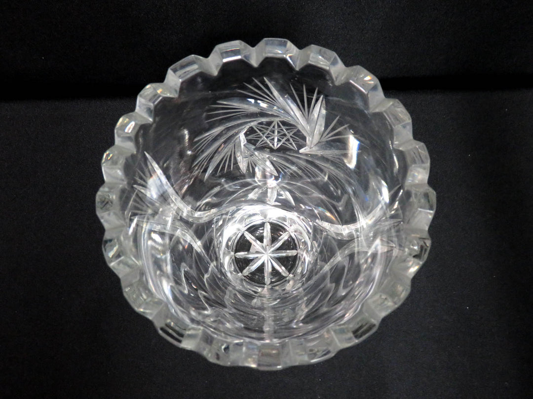 Vintage Pinwheel Crystal Vase