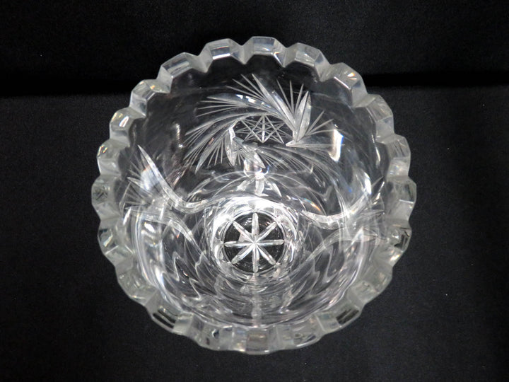Vintage Pinwheel Crystal Vase
