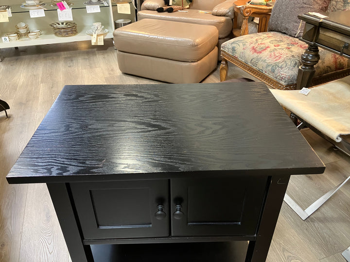 Black Two Door Nightstand