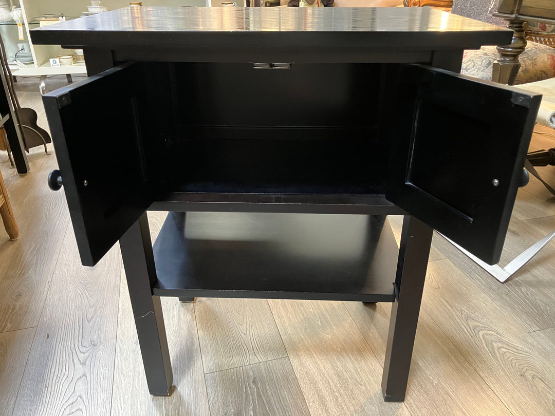 Black Two Door Nightstand