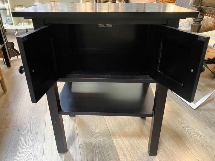 Black Two Door Nightstand