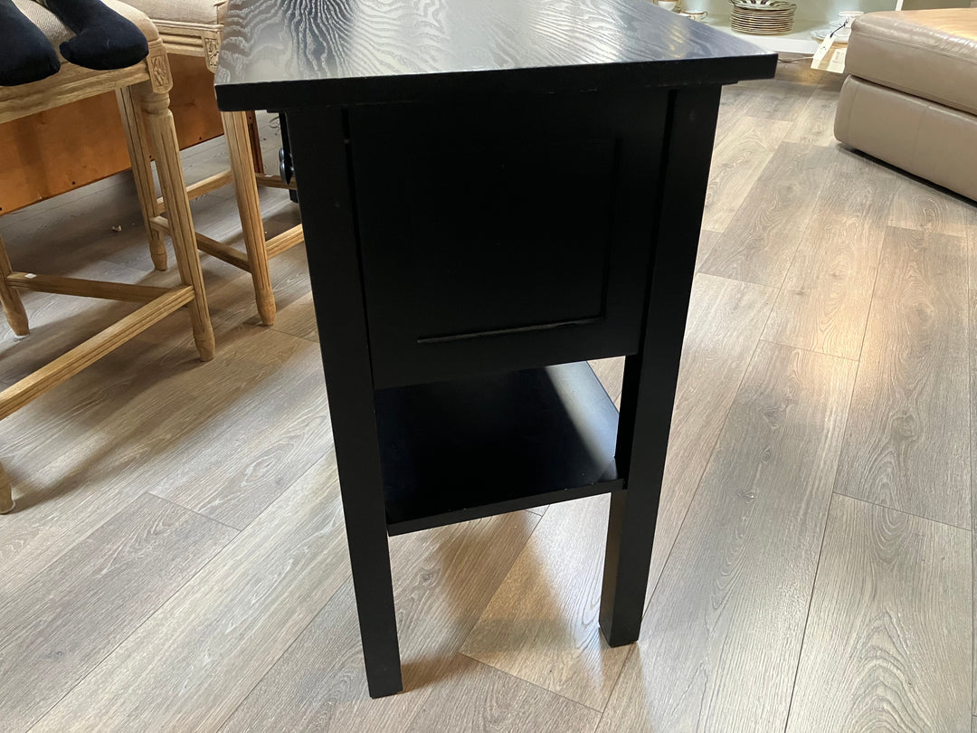 Black Two Door Nightstand