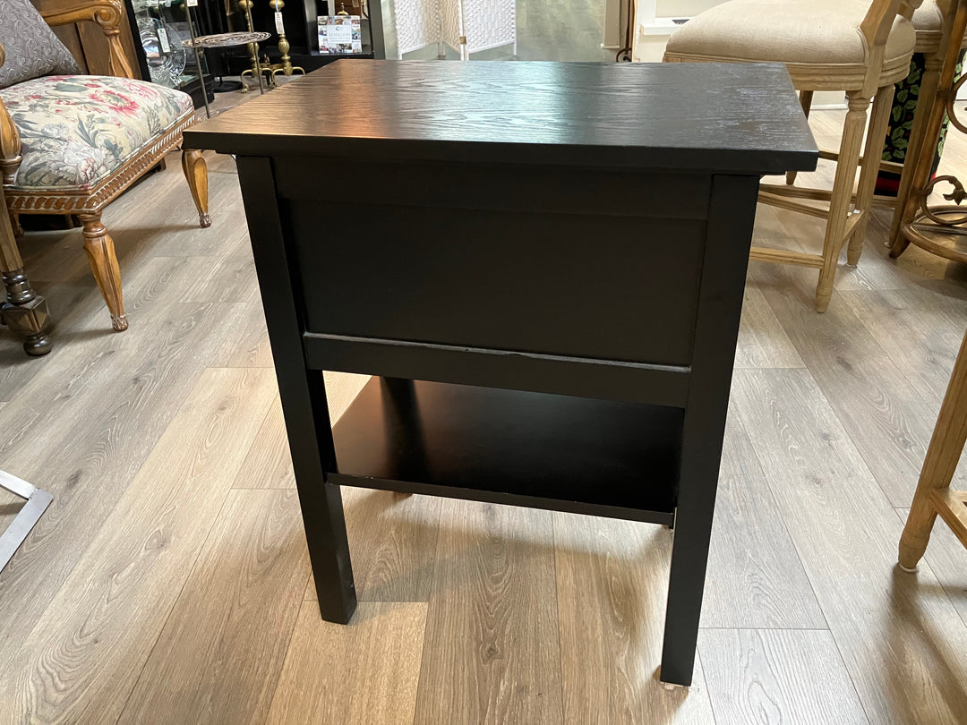 Black Two Door Nightstand