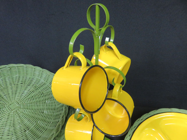 MCM Enamel Plate, Charger & Mug Set