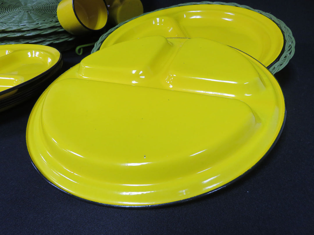 MCM Enamel Plate, Charger & Mug Set