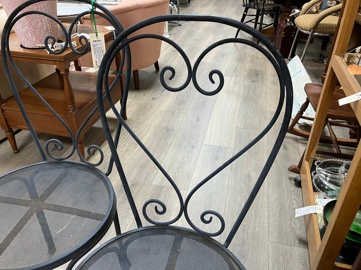 Pair Wrought Iron Porch Chairs