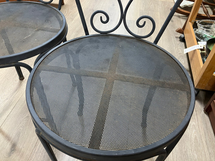 Pair Wrought Iron Porch Chairs