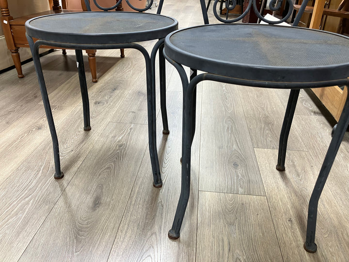 Pair Wrought Iron Porch Chairs