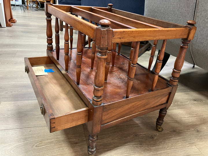 Antique Glass Topped Canterbury