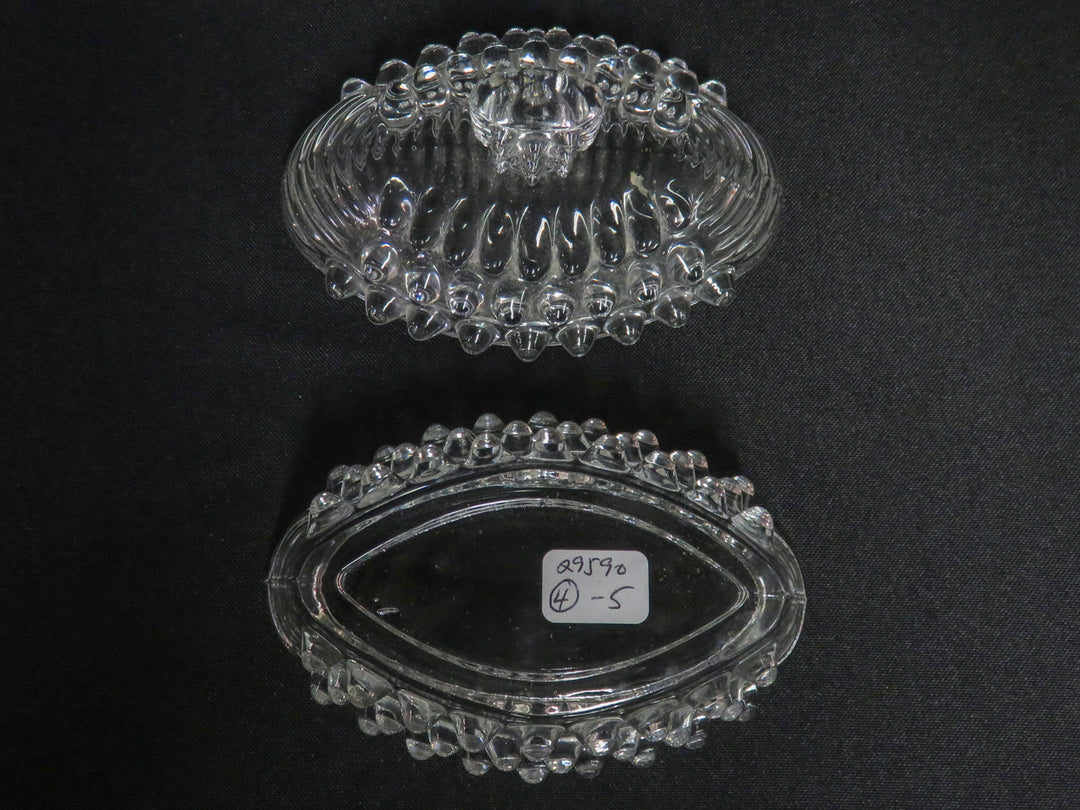 Hob Nail Perfume Bottle and Dish Set