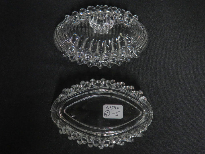 Hob Nail Perfume Bottle and Dish Set