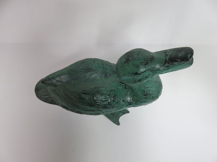 Verdigris Duck Figurines
