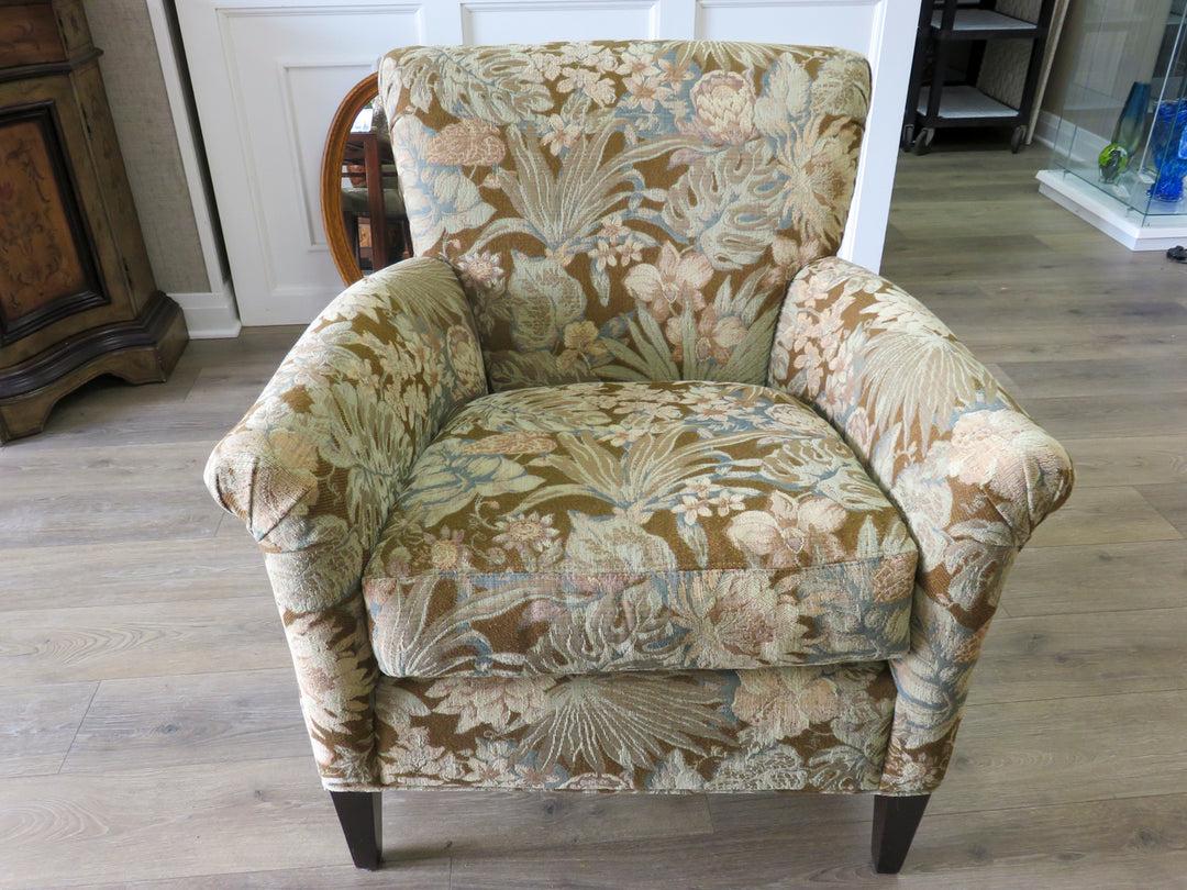 Crate & Barrel Arm Chair & Ottoman